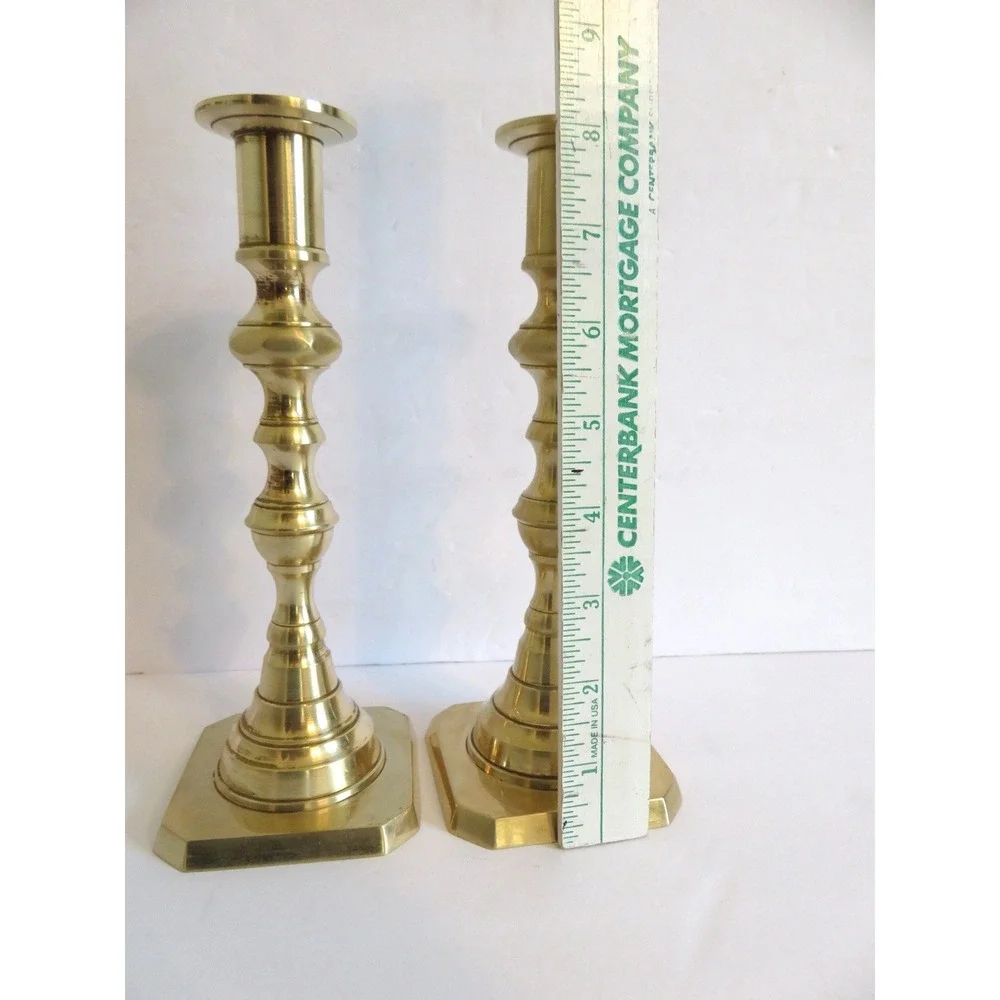 Vintage Venus Brass Candlestick Holders Pair Made in Japan Elegant Decor‎